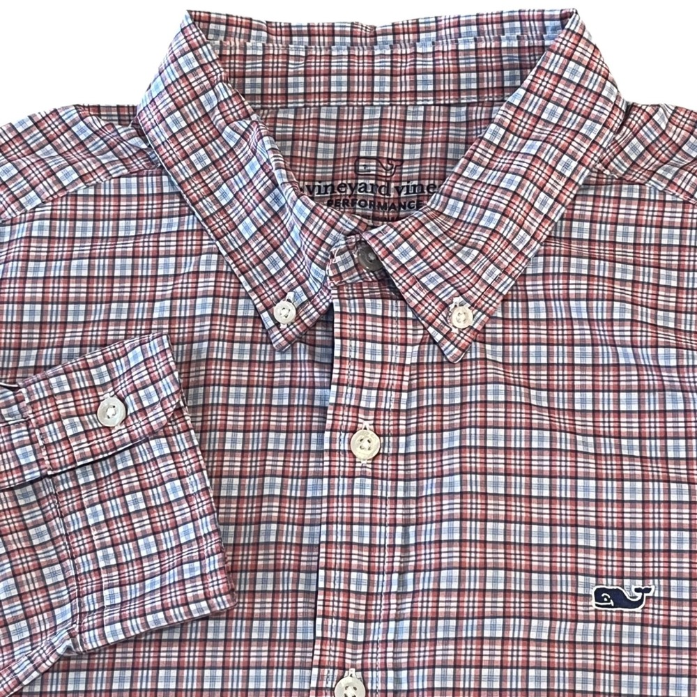 Vineyard Vines‎ Shirt Mens Large Plaid PERFORMANCE L/S B/U